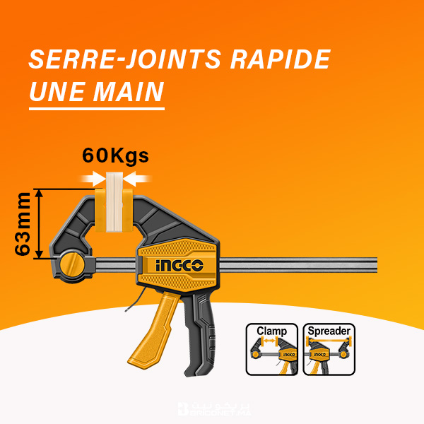 Serre-joints rapide une main ingco
