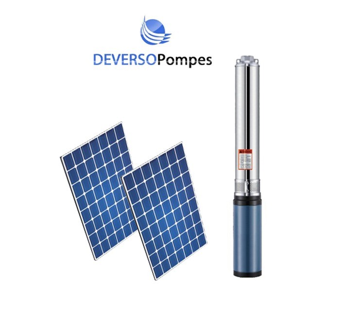 Kit pompage solaire immergée DC 500W/ 60V/ Hmt Max 58Mètres