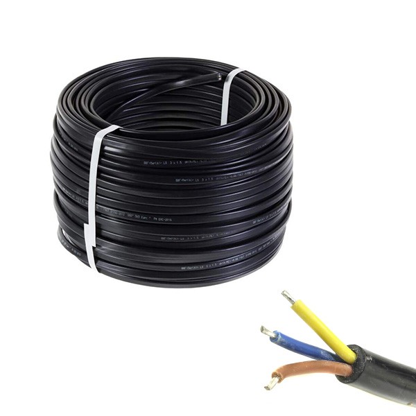Cable souple noir 3x10