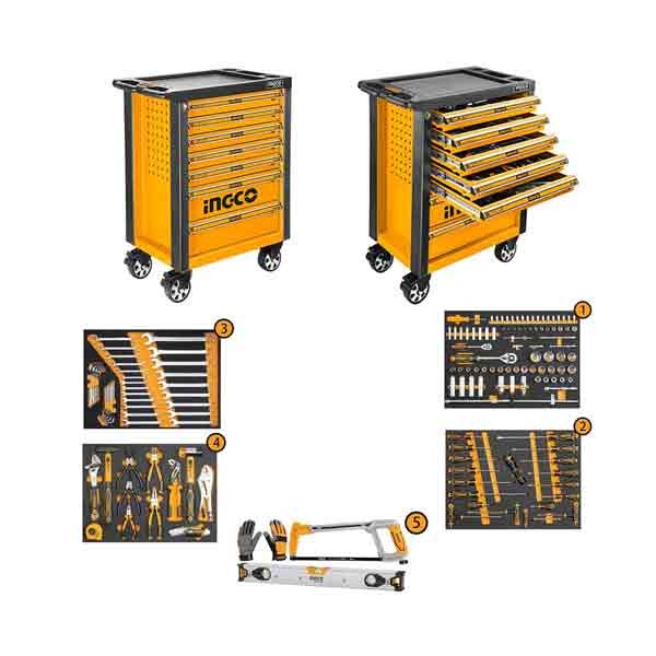 Servante à 7 tiroirs + 162 pièces