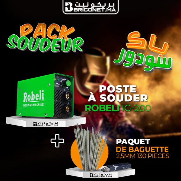 Poste à souder ROBELI IG-200 + Paquet de baguette 2,5MM 130 pièces