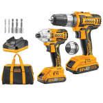 Kit combo perceuse/visseuse à choc 20v